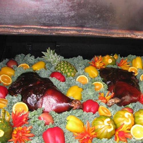 Compart Duroc Whole Skin On, Bone In, Shank On Pork Shoulders BBQ Competition Grilling Pack